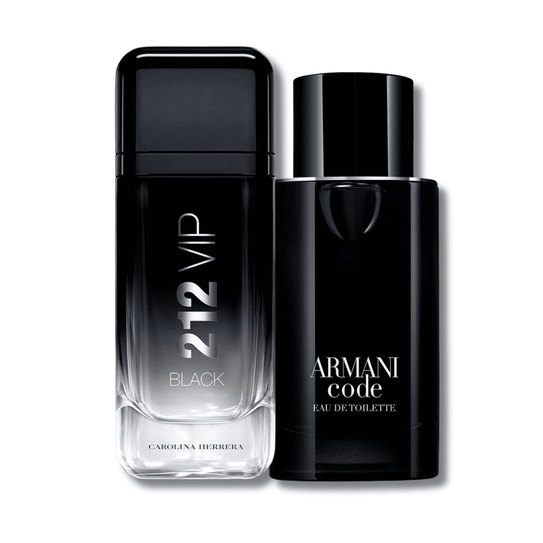 Luxury Men’s Duo – C. Herrera 212 VIP Black & G. Armani Code - 200ml (Exclusive Fragrance Set)