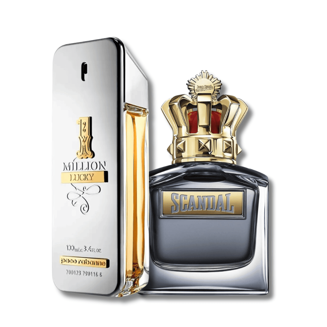 Luxury Men’s Duo – J.P Gaultier Scandal Pour Homme & P. Rabanne 1 Million Lucky - 200ml (Exclusive Fragrance Set)